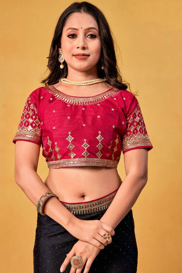 Black Silk Saree for Ceremonial