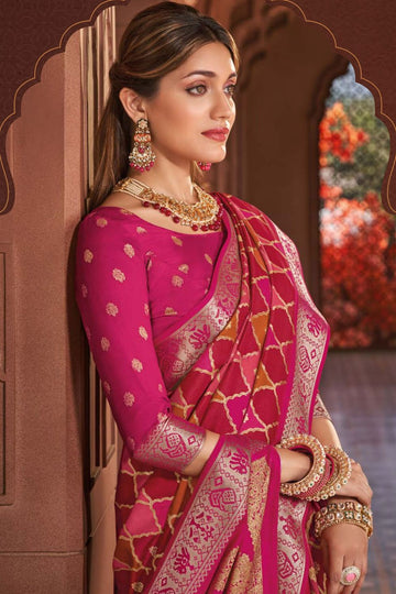 Multicolor Soft Silk Saree for Ceremonial