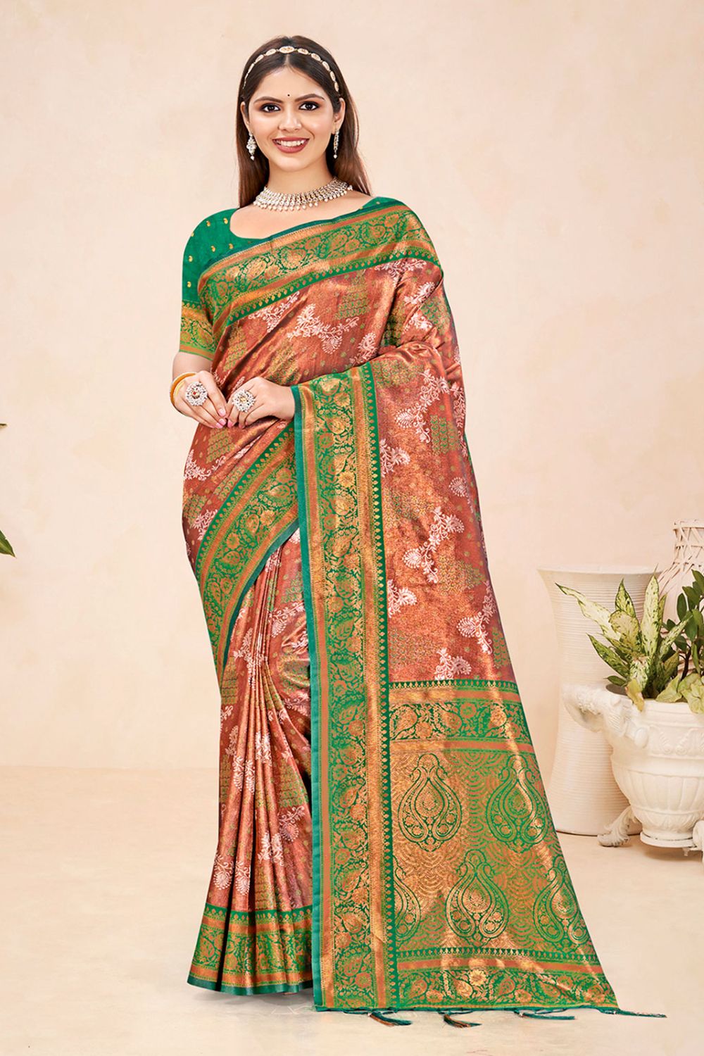 Green Silk Zari Woven Saree